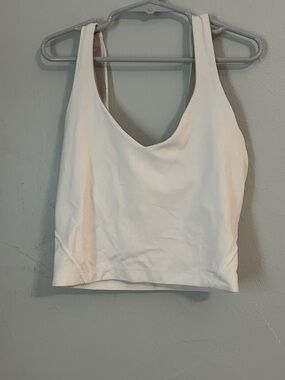 Women's White Crop Tank Top